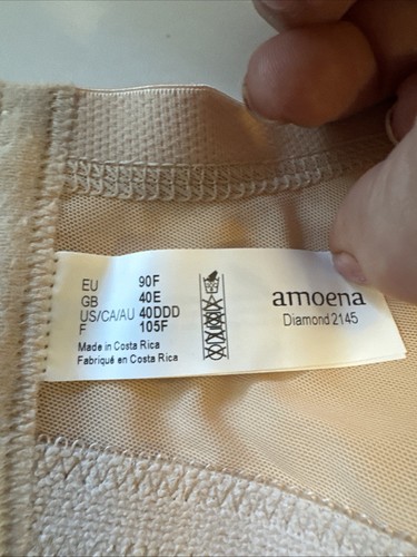 2-NEW Amoena Mastectomy Bra Non-wired Soft Bra Front & back closure- Nude 40DDD - Picture 14 of 15