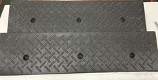 Heavy Duty Rubber Driveway Curb Ramps 2pc w/ Mounting Hardware - READ