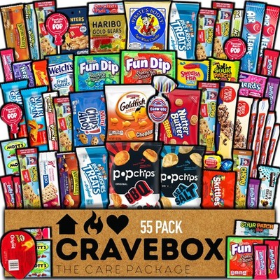 Snack Box (55 Count) Easter Variety Pack Care Package Gift Basket Adult Kid G...