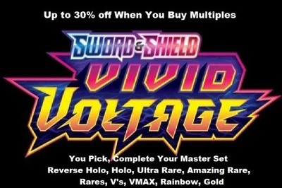 Pokemon TCG  Vivid Voltage Amazing Rare Reverse Holos Ultra Gold Rainbow Singles