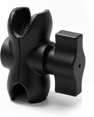 Motorrad Handyhalterung Aluminium 6cm Doppel-Sockel-Arm für Smartphone und Navig