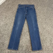 Vintage Wrangler Jeans Mens 31x33 Blue 13MWZ Whiskered Distressed Made In USA