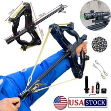 60LBS Compound Bow Slingshot Laser Bow Fun Men Outdoor Shooting Steel Balls Set