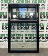 TOP HUNG CASEMENT WINDOW ALUCLAD OAK ALUMINIUM BLACK TRIPLE GLAZED EXTERNAL NEW