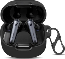 Compatible with Anker Soundcore Liberty 4 NC Case Cover, Soft Silicone Black 