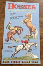 Vintage 1962 Golden Funtime Punch Out Book - Horses - Unused