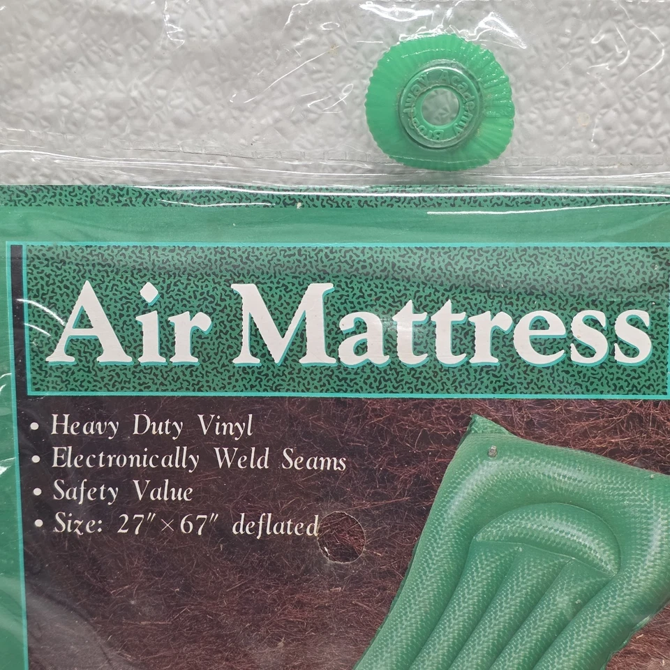 Vintage Academy Broadway Heavy Duty Vinyl Green Air Mattress No. 80000/071 - Image 3 of 4