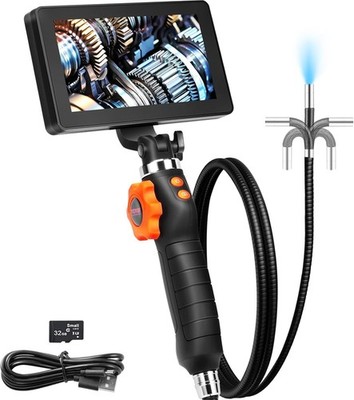 Endoskopkamera 1080P HD 6,4mm  5-Zoll-Bildschirm 0 180° bidirektional