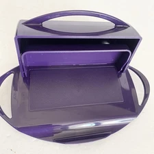Butterie Flip Top Purple Soft Butter Dish Plastic on The Counter Skid Resistant