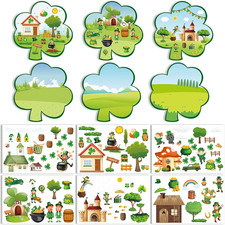 24 Pcs St. Patrick'S Day Stickers Scene for Kids St Patricks Day Crafts for Kids