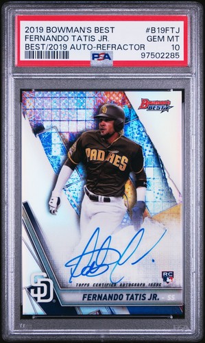 Fernando Tatis Jr 2019 Bowman's Best #B19-FTJ Refractor RC Auto PSA 10