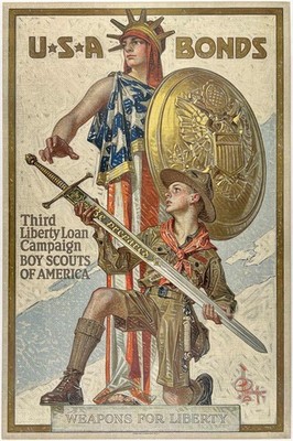   U.S.A Bonds (1918) Third Liberty Loan Campaign Poster - 16x24  - 200gsm