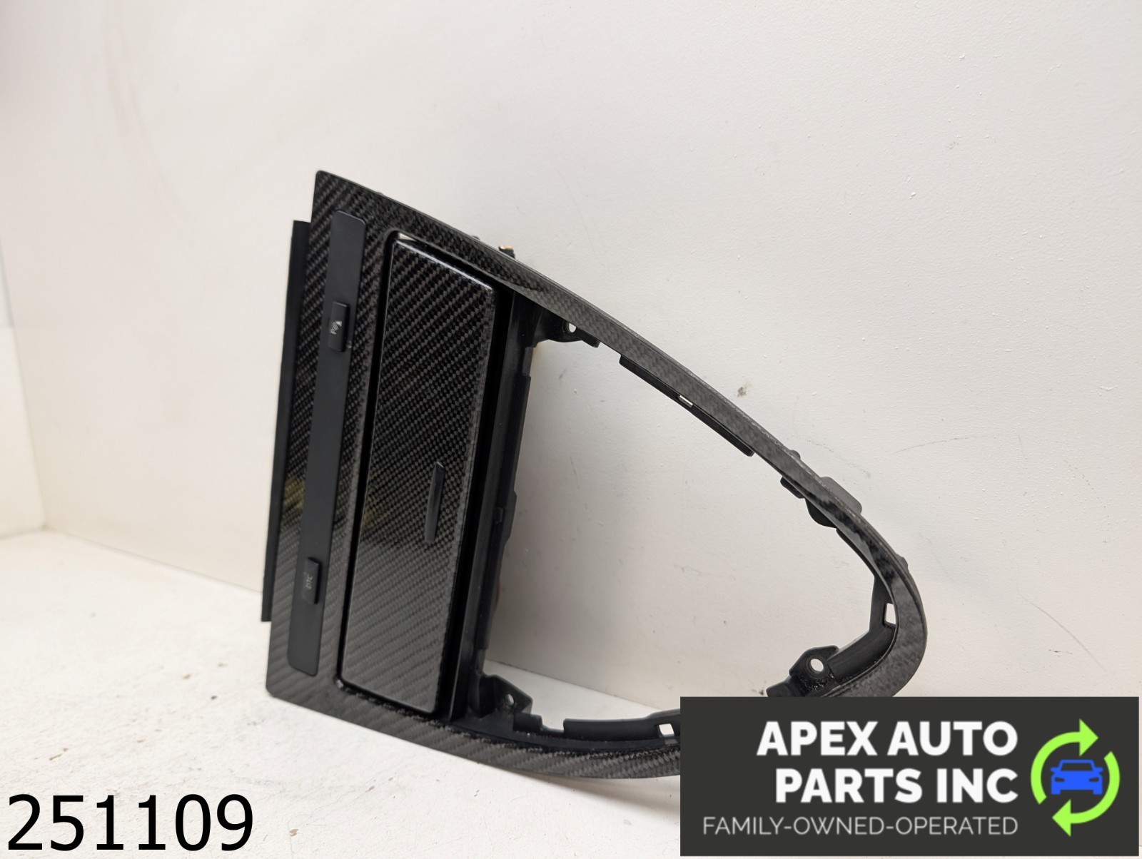 OEM 2006 BMW 650i 4.8L CENTER CONSOLE SHIFTER SURROUND dark WOOD GRAIN TRIM