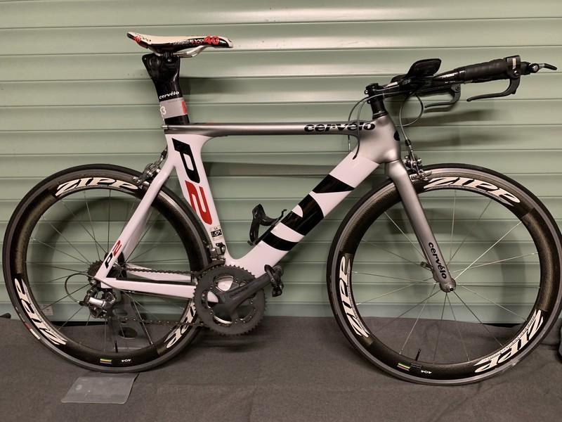 Cervelo p2 54cm Time Trial/ Tri Bike. Dura Ace Group set. Zipp 404 Wheels