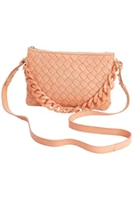 Vince Camuto Leather Crossbody with Chain Adyna Melone