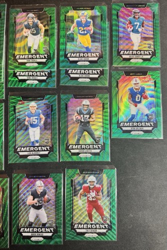 2024 Prizm Green Wave Emergent Rookie RC LOT (20) Bowers Nix McConkey McCarthy - Picture 3 of 3