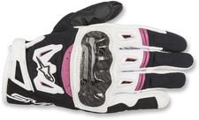 Alpinestars Stella SMX-2 Air Carbon V2 Gloves Black White Fuchsia Large