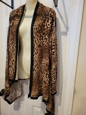Bcbg leopard cardigan large new