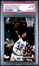 1993 STADIUM CLUB FREQUENT FLYERS #358 SHAQUILLE O'NEAL PSA 8