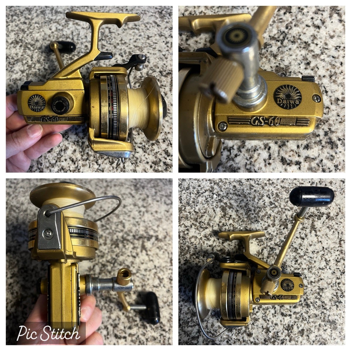 DAIWA ventura 60 リール ゴールド Vintage Daiwa GS-60 Gold Series 3 Ball Bearing Japan Spinning