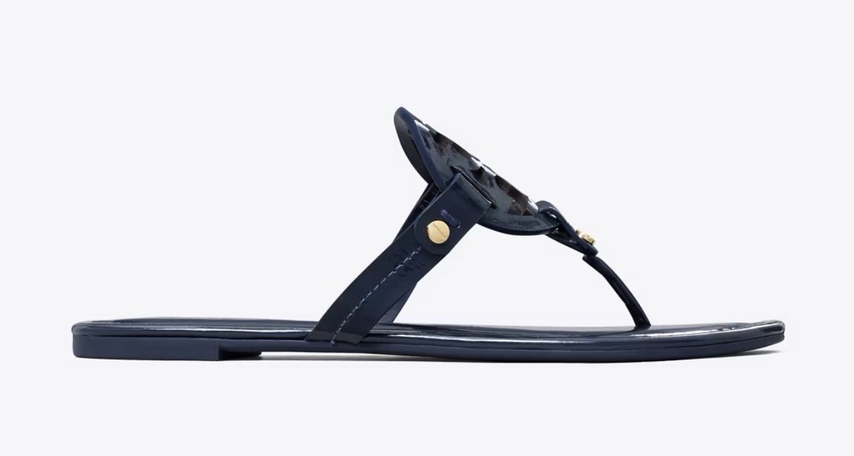 Tory Burch Miller Patent Sandals. Perfect Navy. Size#9. Style#50008647 thumbnail 4
