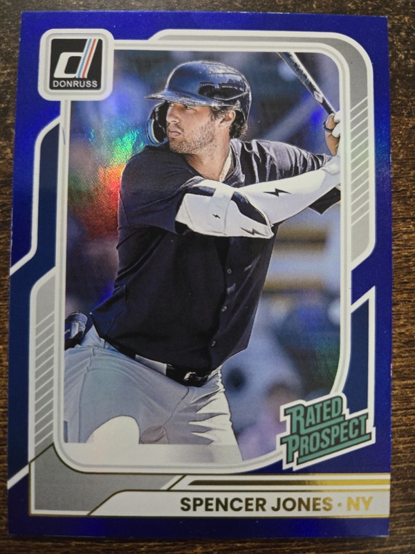 2026 Donruss Spencer Jones Rated Prospect Blue #’d /149 #178 SP Yankees RC