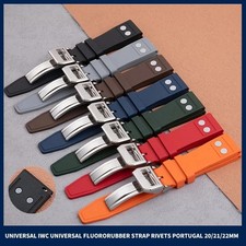 20 21 22mm Fluoro Rubber Watchband Strap Fits IWC Pilot  s Watch Top GUN Series