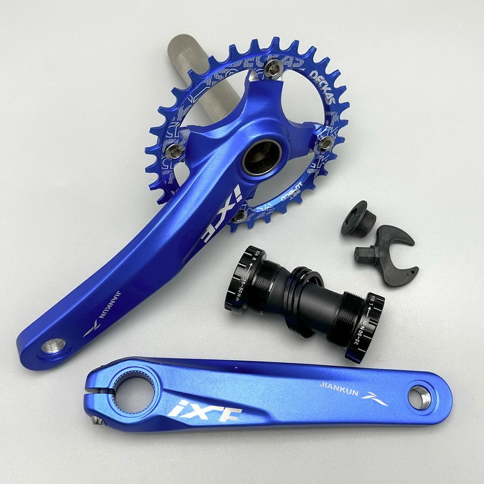 MTB Road Bike Crankset crank arm 170mm BB Narrow Wide Single Chainring 32 34T - Image 4 of 4
