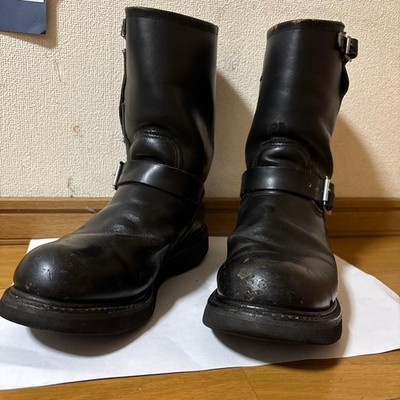 REDWING PT91 8280 Engineer Boots Shoes Knife Pocket Size 8D Black Sole replaced