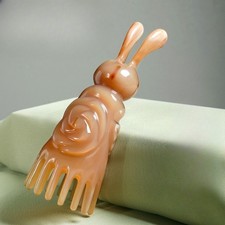 Natural Horn Round Brush Scalp Massager for Deep Relaxation Hair Growth