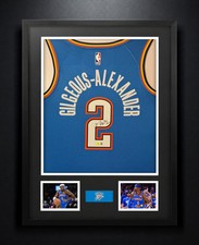 Shai Gilgeous-Alexander Signed Oklahoma City Thunder Nike Jersey Framed BAS COA