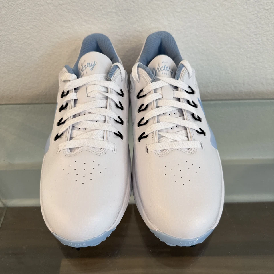 Туфли для гольфа Nike Victory Pro 4 белые экстрасенсорные синие FZ7611-101 мужские размер 8,5 новые - Изображение 2 из 4