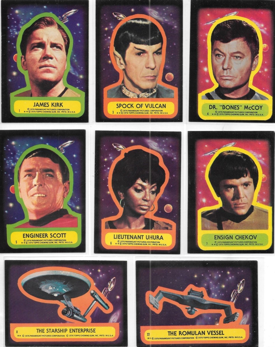 Star Trek The Original Series Trading Cards Stickers 1976 Topps