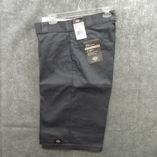 Dickies Men Work Shorts Size 32 Charcoal Gray Solid Twill Work Loose Fit 15" New