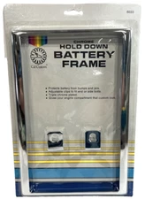 Battery Frame Hold Down Cal Custom Chrome 6033 10.5" x 7" NOS