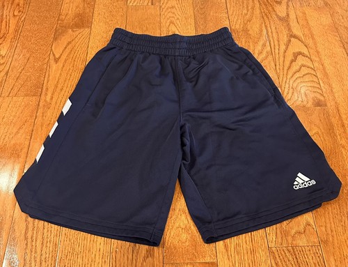 Adidas Athletic Shorts, Youth Boys Medium (10/12) Navy/Silver