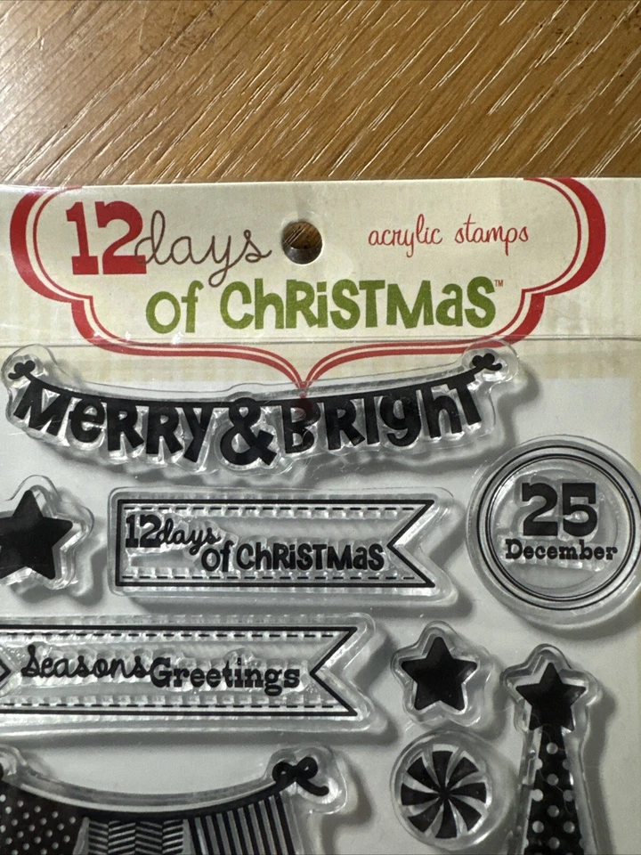 CONJUNTO DE SELOS ACRÍLICOS MY MIND'S EYE 12 DIAS DE NATAL 120106 Novo 🔥 - Imagem 3 de 4