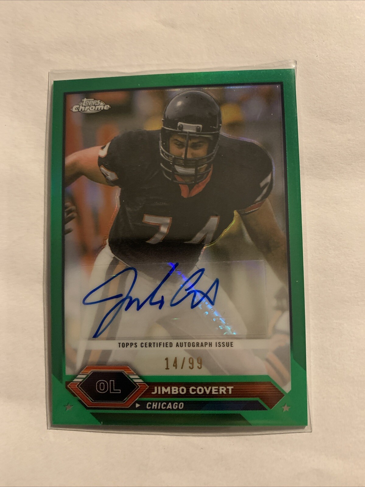 2023 Topps Composite #TCA-JCO Jimbo Covert Chrome Auto Green Refractor #/99