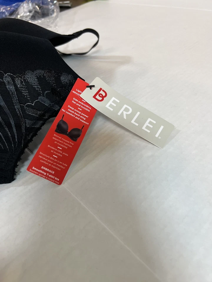 Berlei Embrace Bra Womens 40D Black Embrace B533 Underwired Side Support Classic - Image 3 of 4