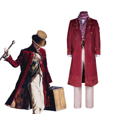 Cosplay Willy Wonka Charlie and the Chocolate Factory Kostüme Halloween Anzug