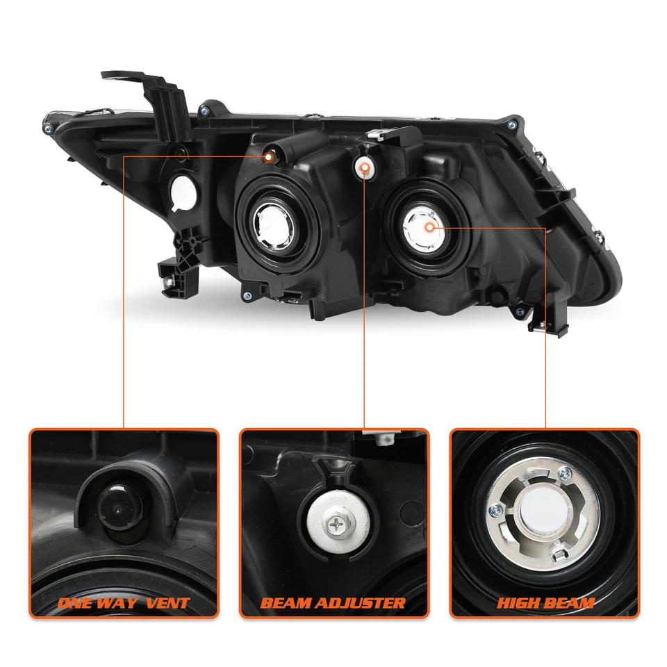 Par de faróis de canto preto halogênio preto transparente L+R Honda Odyssey 2011-2017 - Imagem 3 de 4