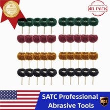 25mm Non-Woven Metal Polishing Buffing Wheel Burr Kit Set for Dremel Rotary Tool