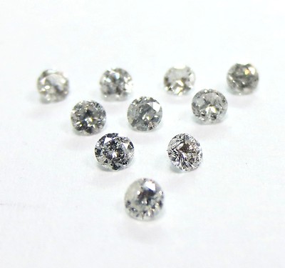 15 Stones 2mm WHITE BRILLIANT CUT ROUND POLISHED DIAMONDS