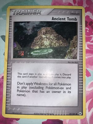 ancient tomb pokemon card Ancient Tomb 079/083 Undone Seal EX Hidden Legends Trainer Japanese Pokemon Card