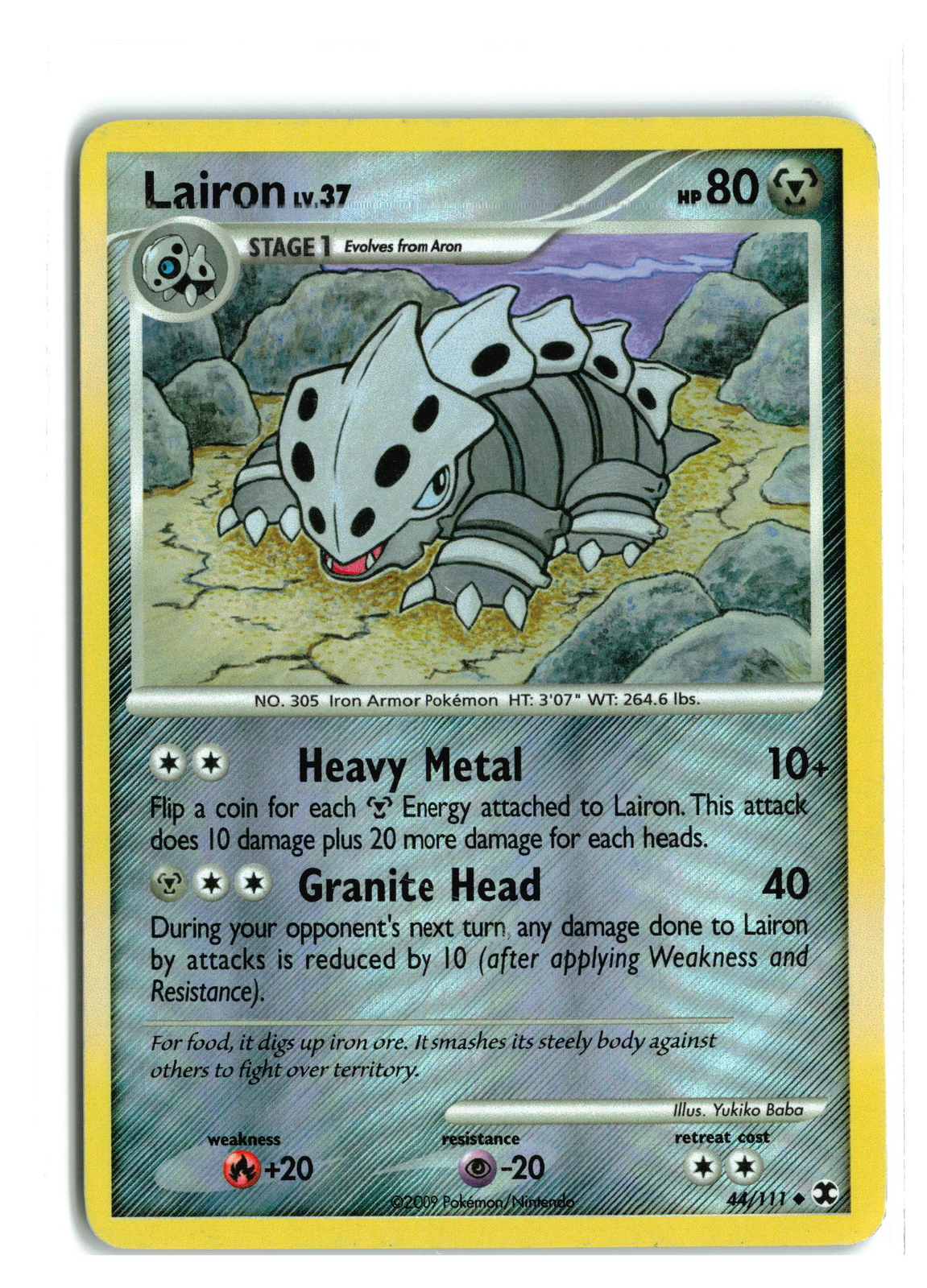 LAIRON 44/111 REVERSE HOLO RISING RIVALS POKEMON TCG HP
