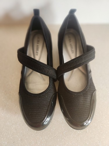 Laura Ashley women shoes,size 6.5M,black textile ballet flat - Picture 3 of 10