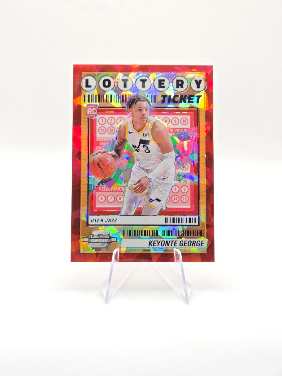 Keyonte George 2023-24 Contenders Optic RC Lottery Ticket Red Ice SP /175 #14