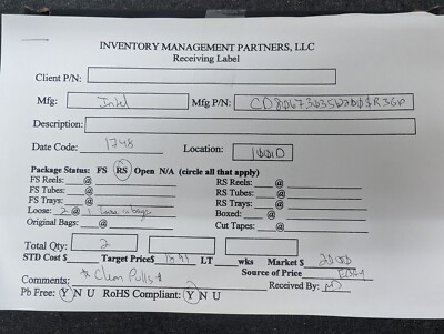 Used, Intel, CD8067303562200S R3GP, Xeon Silver 4109T SR3GP 2.0GHz 8 Cores 70W