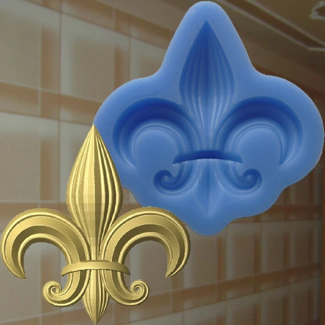 MARKENLOS Casting Mold Stucco French Lily Ornament Silicone Mold Ornament Relief (149)