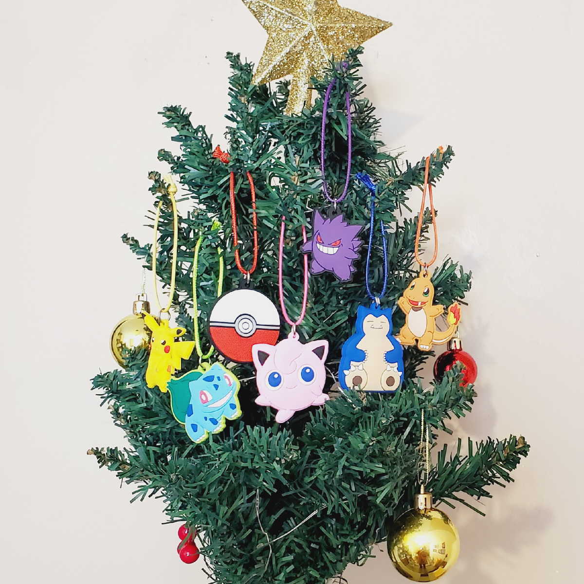 ⚡ Pokemon Christmas tree ornaments 7 piece set ⚡ video game